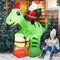 Costway 8FT Inflatable Christmas Santa Claus Dinosaur LED Lighted Decoration Gift Boxes
